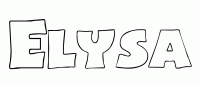 Dessin a colorier du prenom Elysa