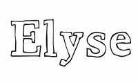 Dessin a colorier du prenom Elyse