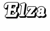 Dessin a colorier du prenom Elza