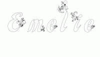 Dessin a colorier du prenom Emelie