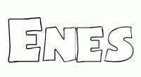 Dessin a colorier du prenom Enes