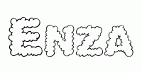Dessin a colorier du prenom Enza