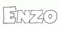 Dessin a colorier du prenom Enzo