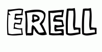 Dessin a colorier du prenom Erell