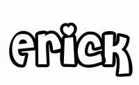 Dessin a colorier du prenom Erick