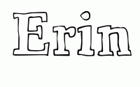 Dessin a colorier du prenom Erin