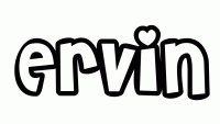Dessin a colorier du prenom Ervin