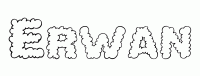Dessin a colorier du prenom Erwan