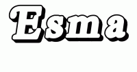 Dessin a colorier du prenom Esma