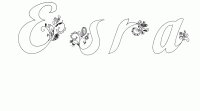 Dessin a colorier du prenom Esra