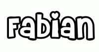 Dessin a colorier du prenom Fabian