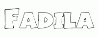Dessin a colorier du prenom Fadila
