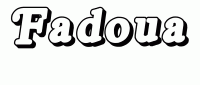 Dessin a colorier du prenom Fadoua