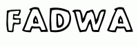 Dessin a colorier du prenom Fadwa