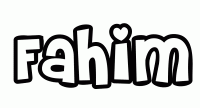Dessin a colorier du prenom Fahim