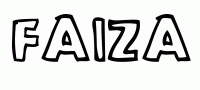 Dessin a colorier du prenom Faiza