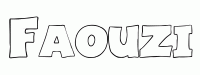 Dessin a colorier du prenom Faouzi