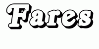 Dessin a colorier du prenom Fares