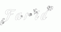 Dessin a colorier du prenom Farid