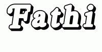 Dessin a colorier du prenom Fathi