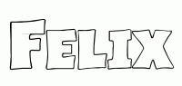 Dessin a colorier du prenom Felix