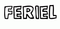Dessin a colorier du prenom Feriel