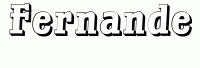 Dessin a colorier du prenom Fernande