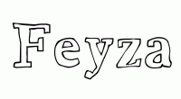 Dessin a colorier du prenom Feyza