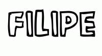 Dessin a colorier du prenom Filipe