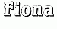 Dessin a colorier du prenom Fiona