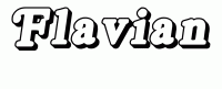 Dessin a colorier du prenom Flavian
