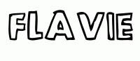 Dessin a colorier du prenom Flavie