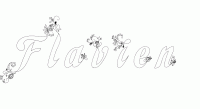 Dessin a colorier du prenom Flavien