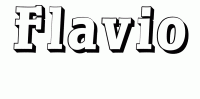 Dessin a colorier du prenom Flavio