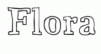 Dessin a colorier du prenom Flora