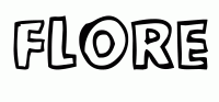 Dessin a colorier du prenom Flore