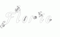 Dessin a colorier du prenom Florie