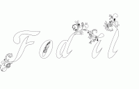 Dessin a colorier du prenom Fodil