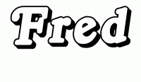 Dessin a colorier du prenom Fred