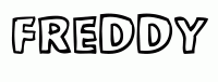 Dessin a colorier du prenom Freddy