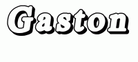 Dessin a colorier du prenom Gaston