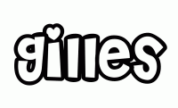 Dessin a colorier du prenom Gilles