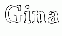 Dessin a colorier du prenom Gina