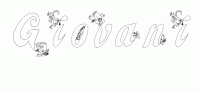 Dessin a colorier du prenom Giovani