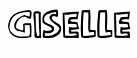 Dessin a colorier du prenom Giselle