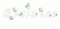Dessin a colorier du prenom Gislaine