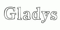 Dessin a colorier du prenom Gladys