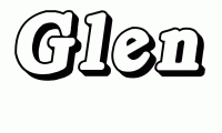 Dessin a colorier du prenom Glen