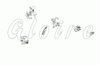 Dessin a colorier du prenom Gloire