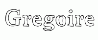 Dessin a colorier du prenom Gregoire